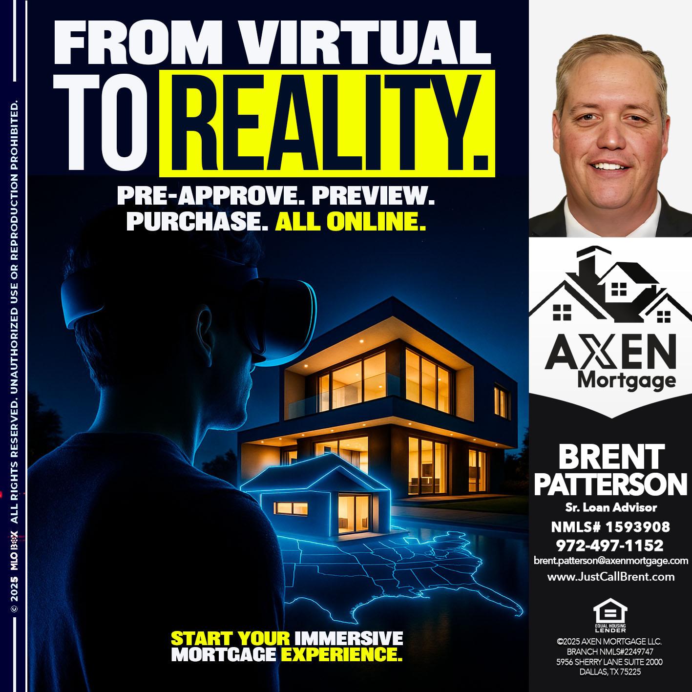 FROM VIRTUAL TO REALTY - Brent Patterson -Loan Officer