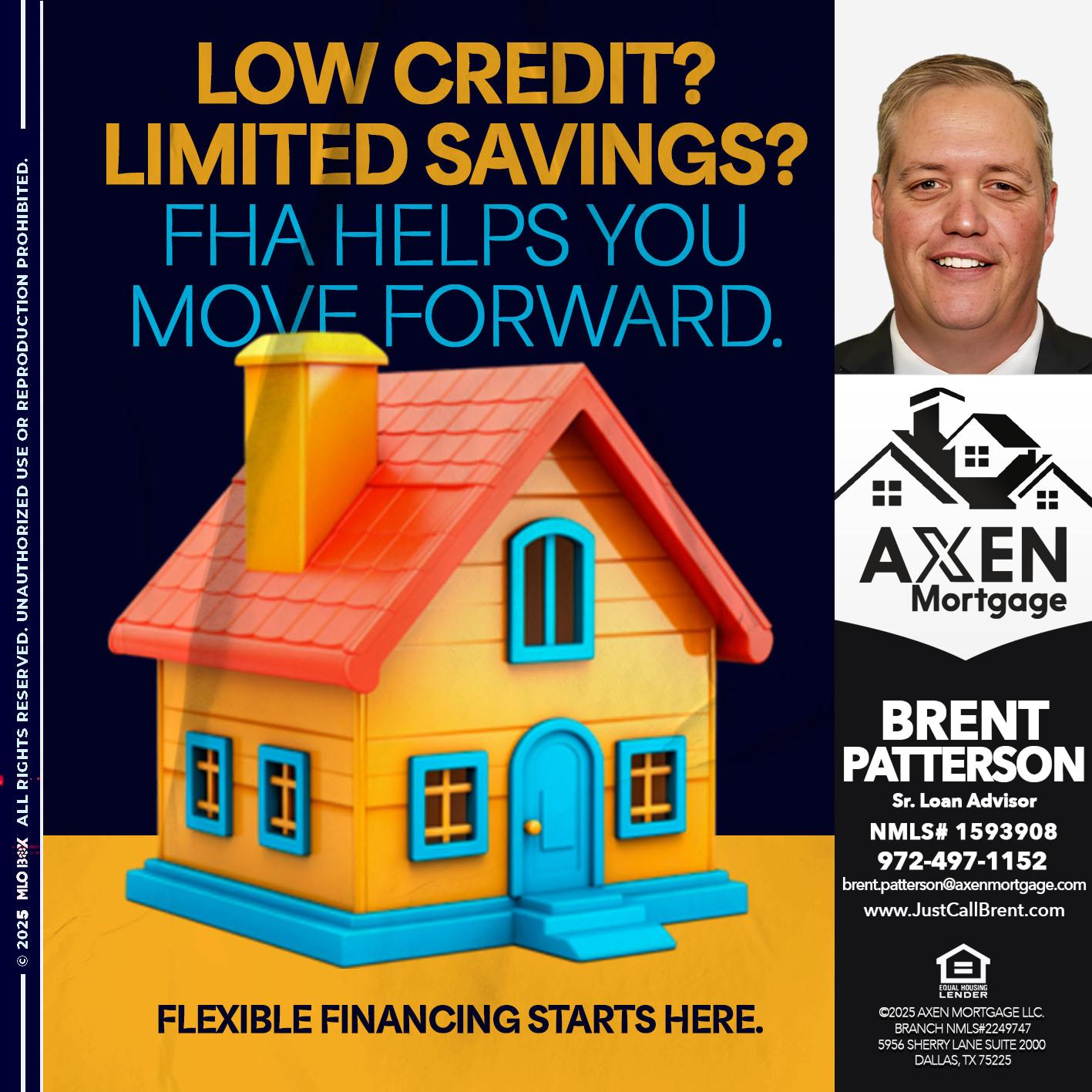 LOW CREDIT - Brent Patterson -Loan Officer