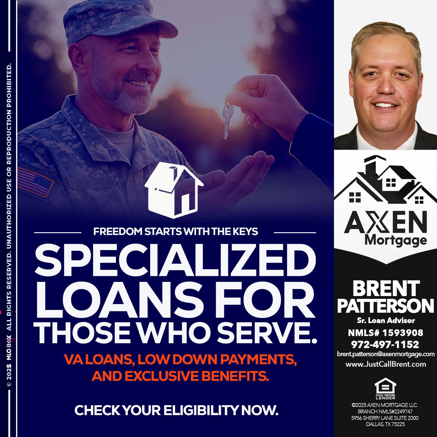SPECIALIZED LOANS - Brent Patterson -Loan Officer