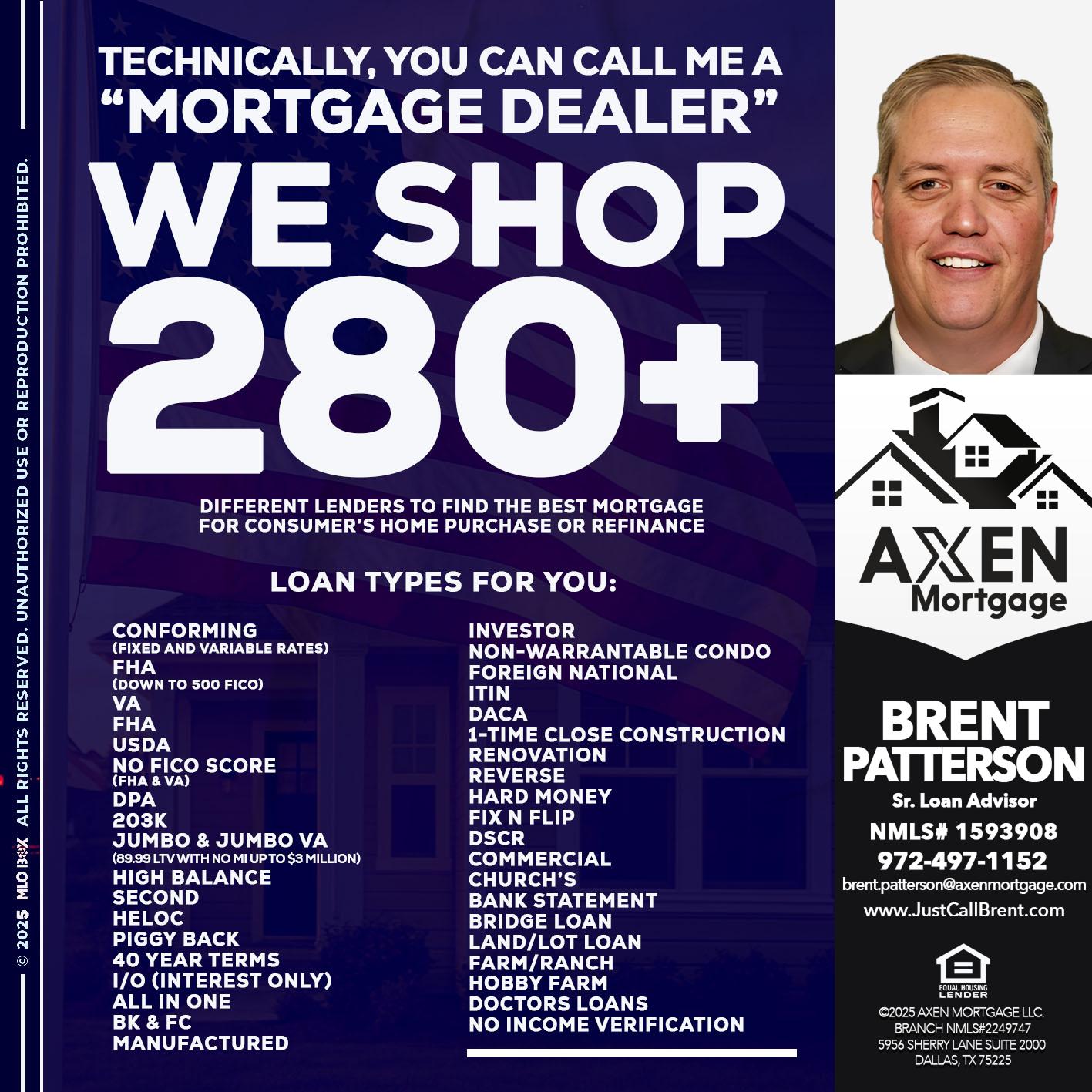 WE SHOP 280+ - Brent Patterson -Loan Officer