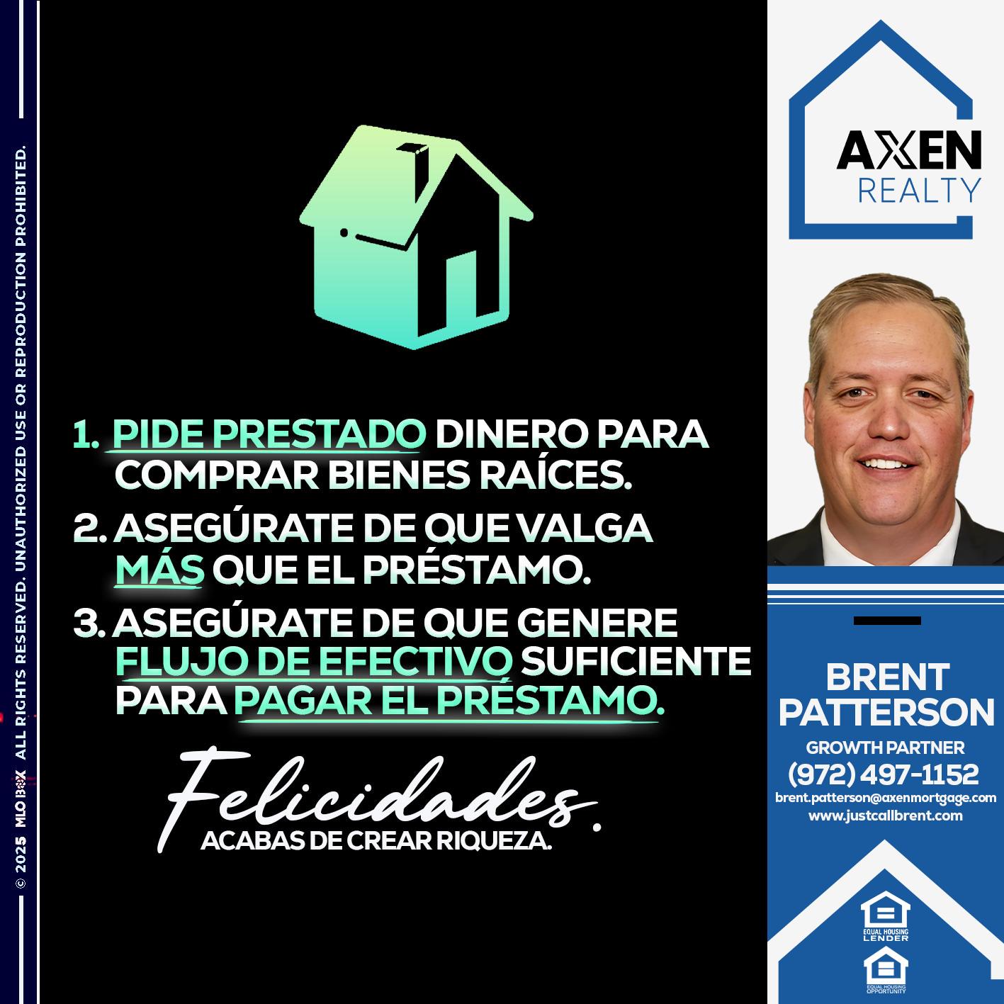 BORROW MONEY - Brent Patterson -Loan Officer