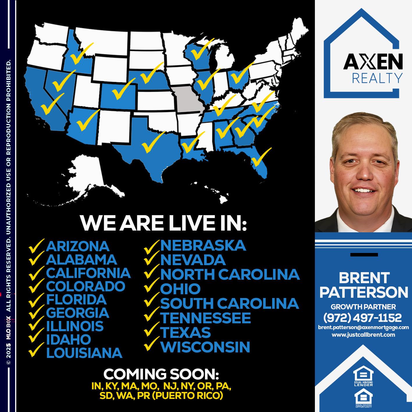 WE ARE LIVE IN IDAHO - Brent Patterson -Loan Officer