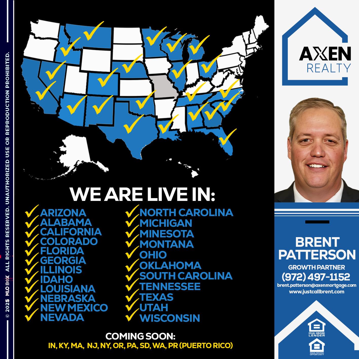 new states unlocked - Brent Patterson -Loan Officer