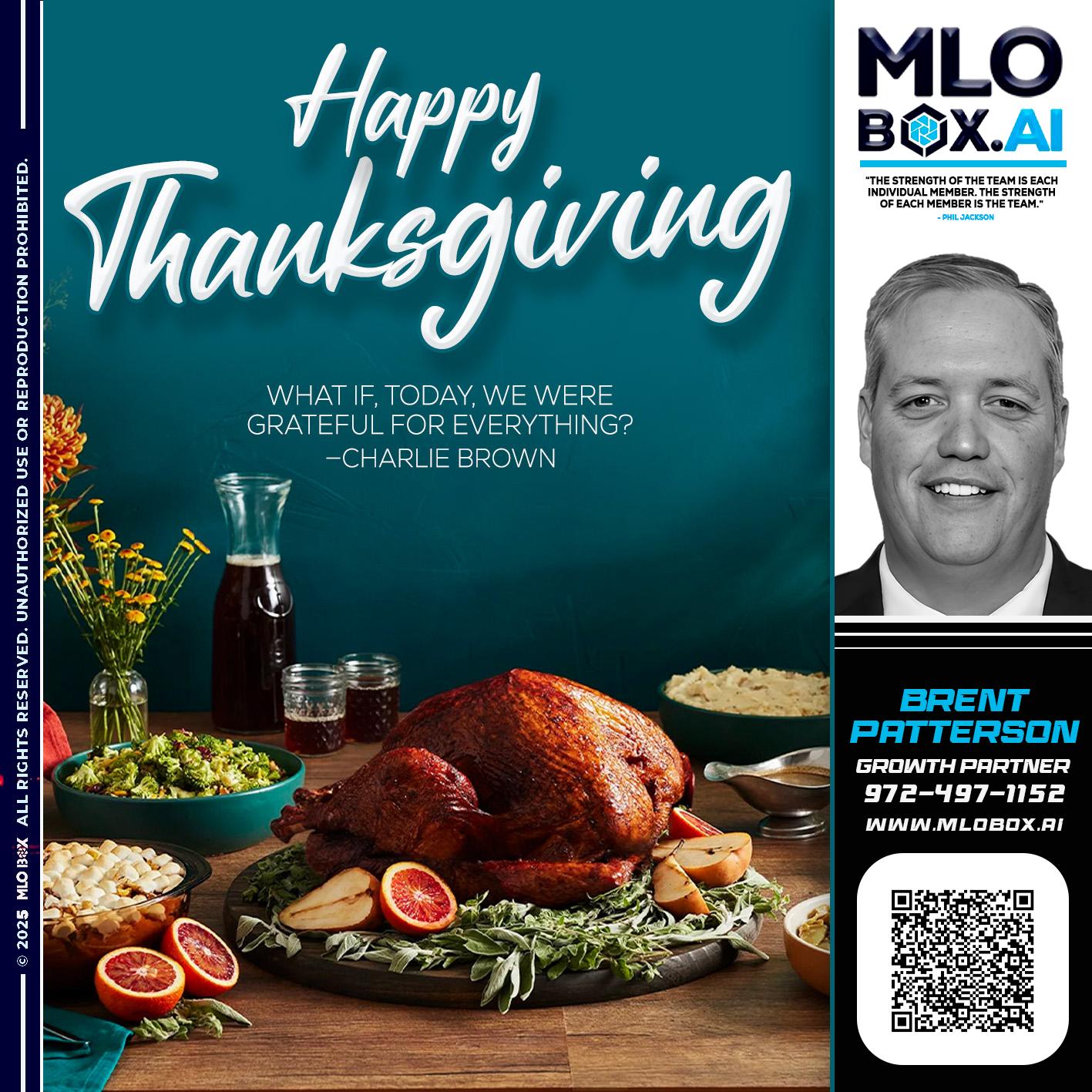 HAPPY THANKSGIVING - Brent Patterson -Loan Officer