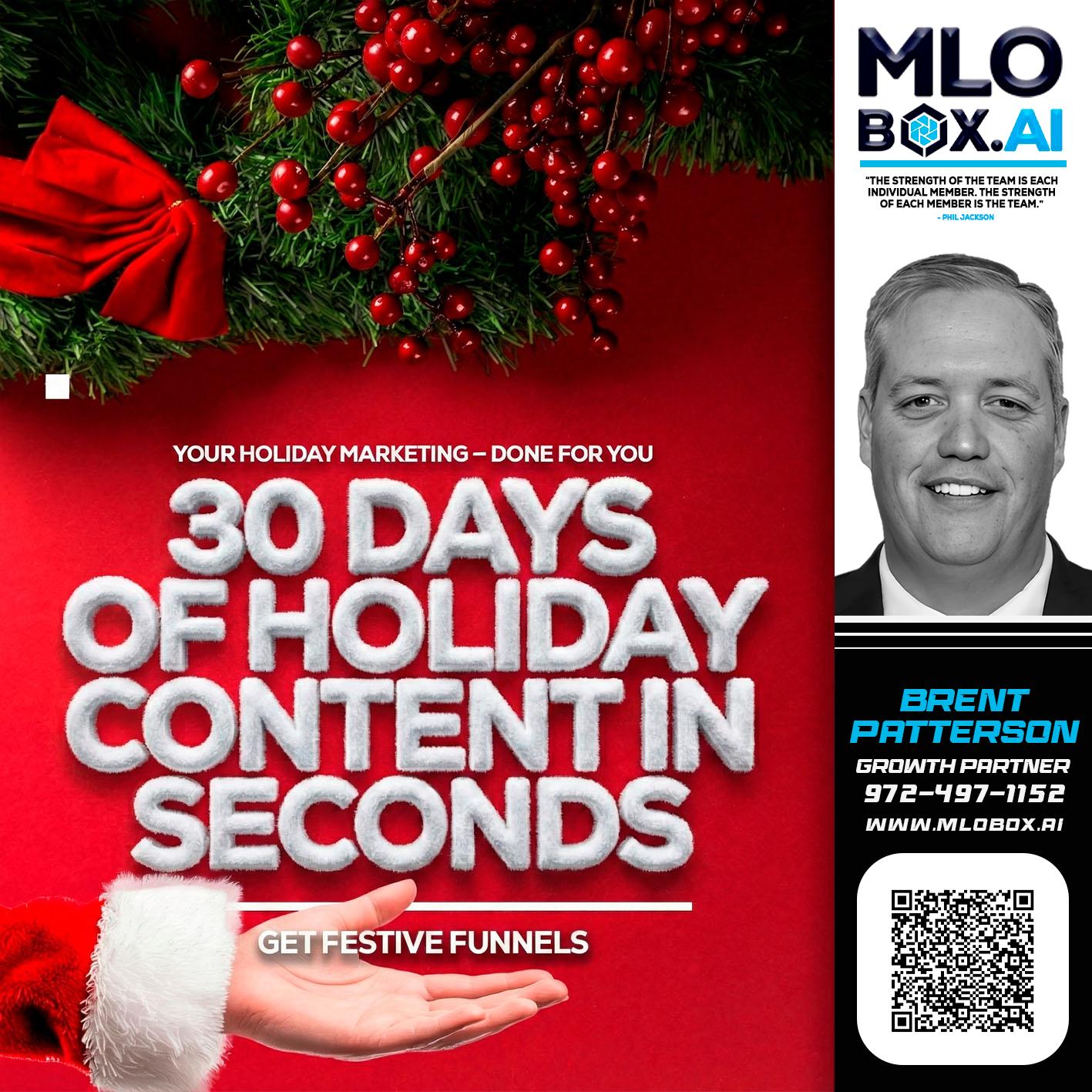 30 DAYS - Brent Patterson -Loan Officer